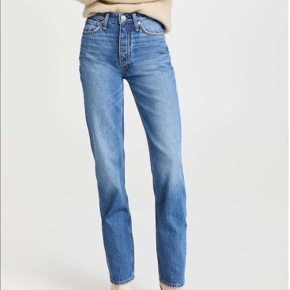 Alex High-Rise Straight Jeans -clean mick